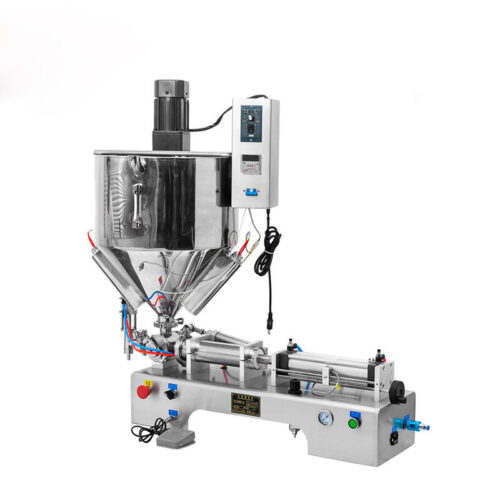 Pneumatic Piston Paste Cream Filling Machine with Mixing Hopper